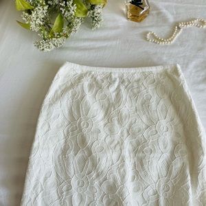Floral Lace Midi Skirt